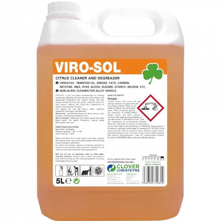 Clover Chemicals  Viro-Sol - Citrus Based Cleaner / Degreaser (326)